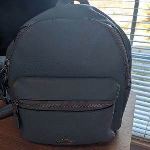 COPY - Blue leather Coach mini backpack